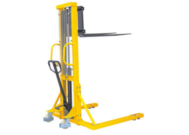 Apilador manual de la plataforma del Straddle de 0,5 toneladas con color amarillo de las bifurcaciones ajustables