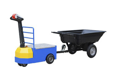 Superpoder eléctrico del tractor 1500kg de la remolque de la operación flexible con la plataforma y el pequeño cuerpo